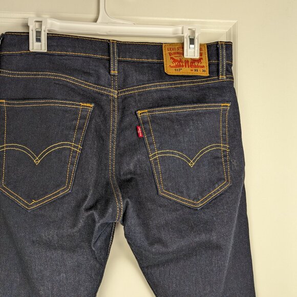 Levi Strauss & Co 512 Black Denim Jeans - Men's Size 31x30 - Pre-owned - Picture 5 of 6